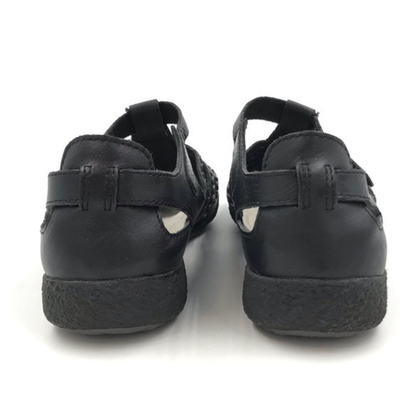 Allrounders by Mephisto Galina Black Leather Fisherman Sandals Size 7.5 - Picture 5 of 9